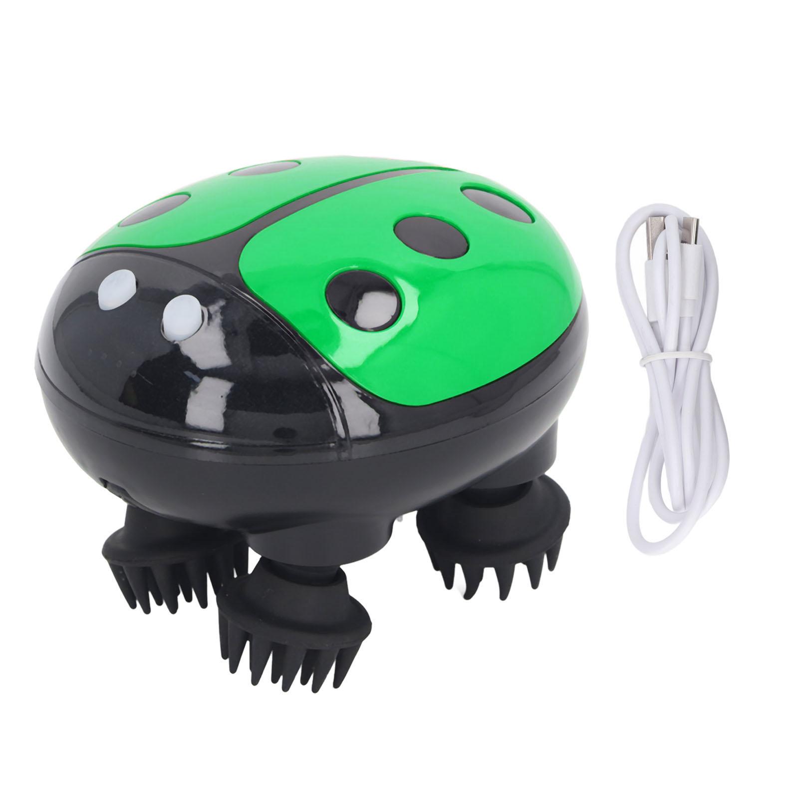 

Водонепроницаемый массажер для головы с микротоком и низкочастотным импульсом, интеллектуальный портативный чесальщик для головы зелёный