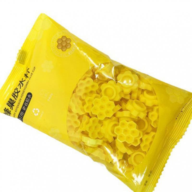 100-Pack Honeycomb Glue Delay Cups for Eyelash Extensions