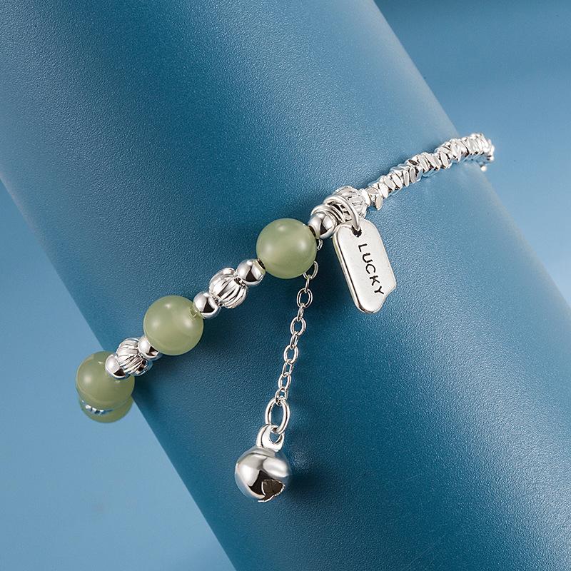 Crushed Silver Jade Beaded Bracelet - Chinese Retro Style Women's National Fashion