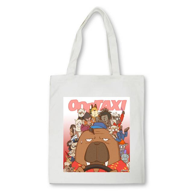 Cute Odd Taxi Anime Printing Shopper taška Ženy Estetická grafika Taška přes rameno eco Vysokokapacitní taška plátěná taška Bolsas