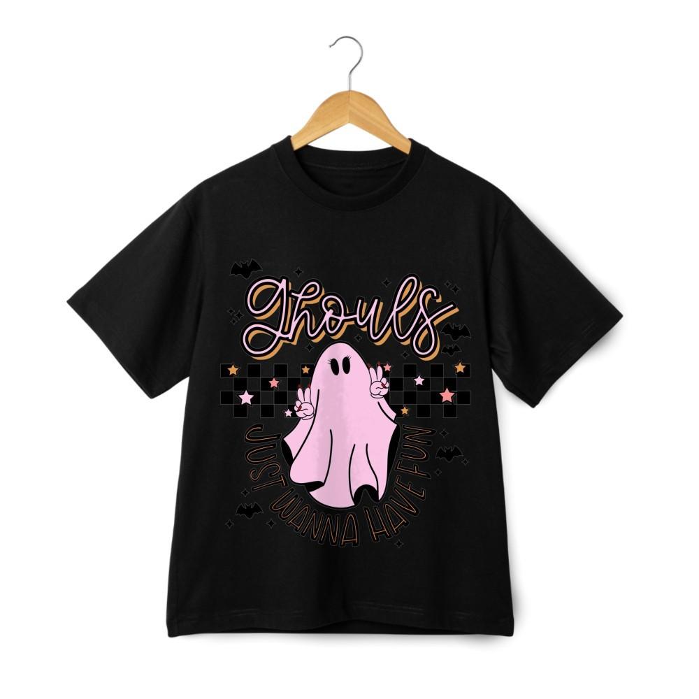 Spooky Ghouls Graphic T-Shirt - Cute Halloween Ghost Streetwear Unisex Tee Unisex T-Shirt XXXXL