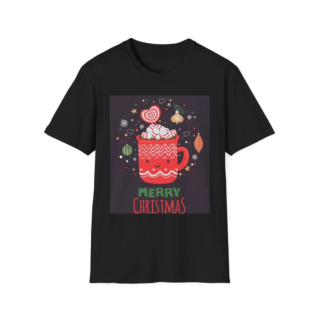 Men's and Women's T-shirts Christmas Santa Snowflake