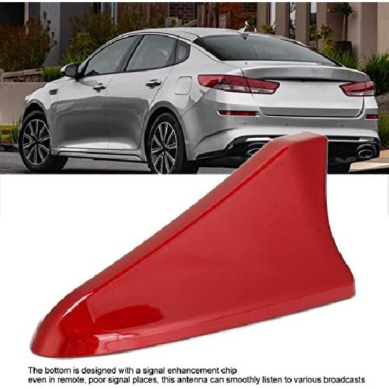 Shark Fin Roof Antenna Cover 96219 D5000EBQK ABS Roof Antenna Aerial Shell Replacement for Sonata Elantra (Red)