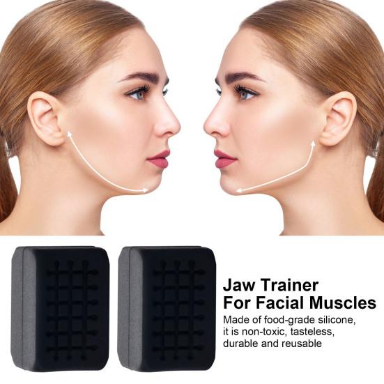 2Pcs Silicone Jaw Exerciser Portable Men Women Face Muscle Sculpting Jaw Bone Strengthener