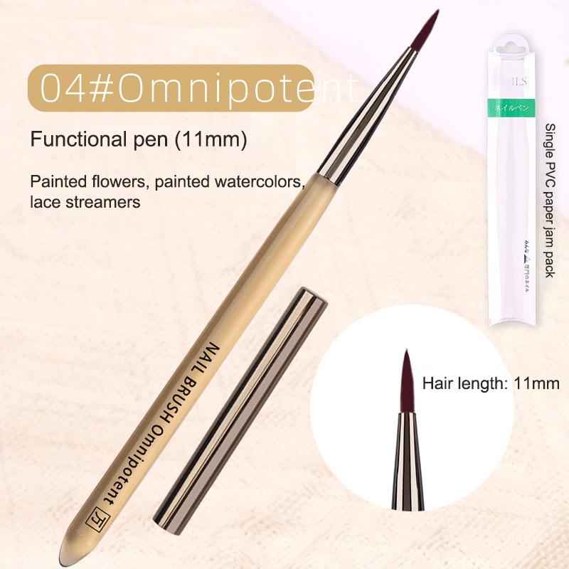 UV Gel Nail Art Brush Acrylic Drawing Painting French Line/Flower Pen Nails Tip Gradient Build Light Therapy Manicure Brush