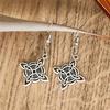Vintage Witch Knot Earrings Magic Knot Pagan Wicca Symbol Earring for Men Women Celtic Knot Zircon Gifts