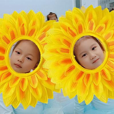 Sonnenblumen-Kopfschmuck Partyhüte für Erwachsene Lustiges Verziertes Stirnband Blume Sonnenblume Gastgeschenke Kinder Festival Spiele Cosplay Kopfschmuck
