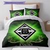 Borussia  Pattern Bedding Quilt Set Quilt Cover Pillowcase Home Decoration Birthday Gift (1 * duvet cover + 2 * pillowcase, without core)
