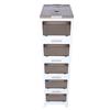 Collapsible Storage Bins with Wheel Organization Folding Stackable Storage Bin Transparent 5 Layers