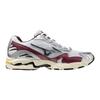 Mizuno Wave Rider 10 Size 2E Sneakers, White/Black/Wine Red, 28.5 Cm,