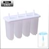 1-10PCS 4 Compartment Ice Cream Molds with Lid DIY Popsicle Maker Box Reusable Frozen Treat Mold for Kids Summer Kitchen Tool