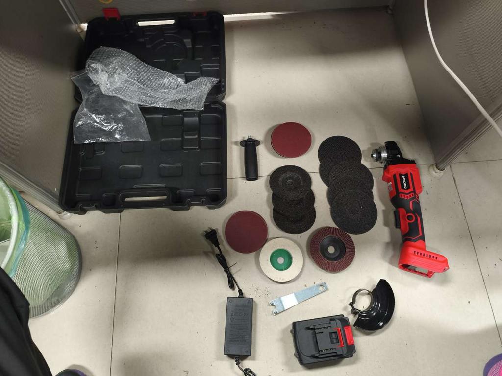 Cordless Angle Grinder Brushless Angle Grinder 2PCS 21V 4.0Ah Battery Cutting Grinding Polishing