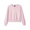 Sports Lifestyle Series Round Neck Comfortable Soft Pullover Loose Warm Casual Sweatshirt Women Sweatshirt Lavender-Pink L424W207-04QT