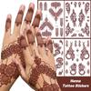 Red Mehndi Stickers Henna Tattoo Stickers Lace Fake Tattoo Body Art Sticker  Girls