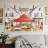 Stylish Tapestry | Traditional Farmers Market, Perfect For Sprucing Up Wall Decor In Homes, Dorms, And Bedrooms, Polyester, Indoor Use