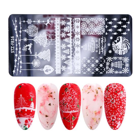 Letters Nail Stamping Plates Flower Pattern Nail Art Stamp Stencil Nail Art Tools Painting Nail