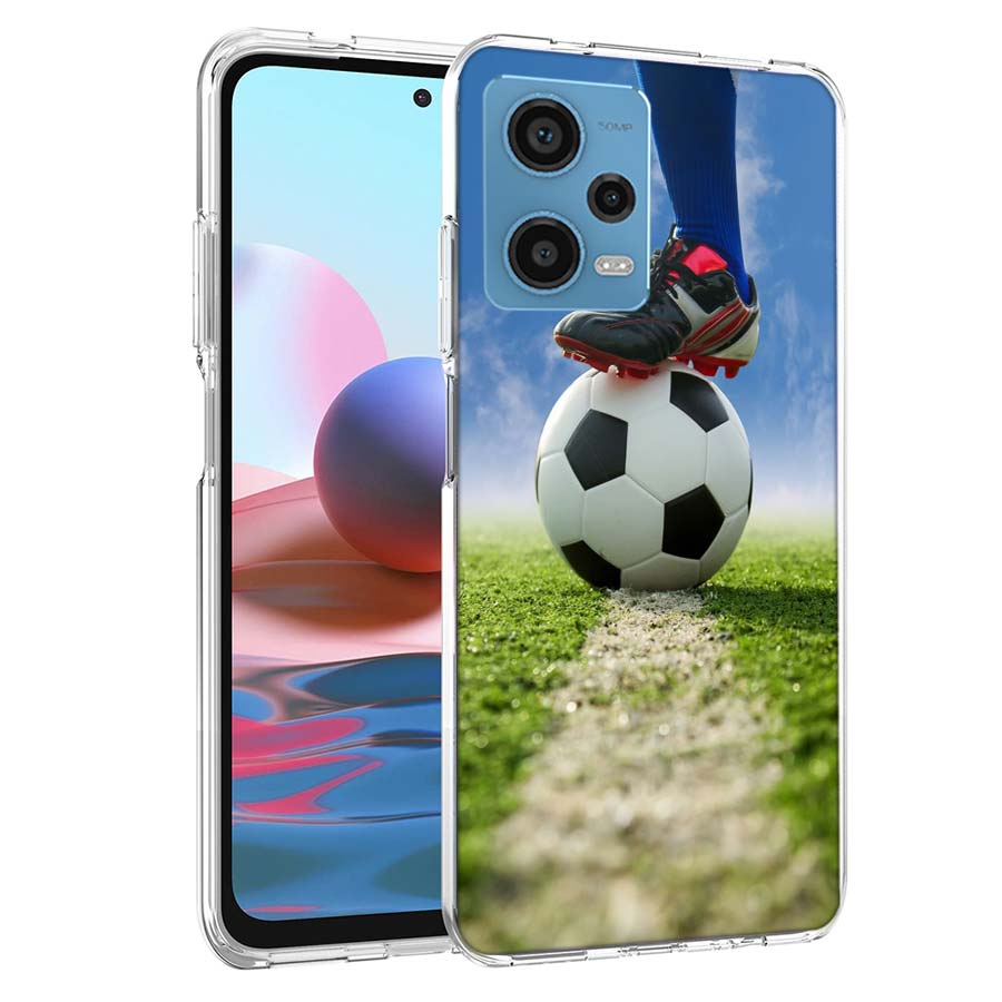 Football Field Phone Case For Redmi Note 13 12 14 15 Pro Plus 13R 11 11T 11E 11S 10 Pro 10S 9 9S Cover Cell Clear TPU Capa Cases