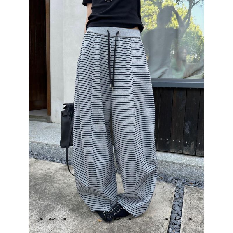 Women's Trendy Spring/Summer 2026 Tapered Casual Loose Fit Pants - Slimming Two-Way Wide Leg Banana Style