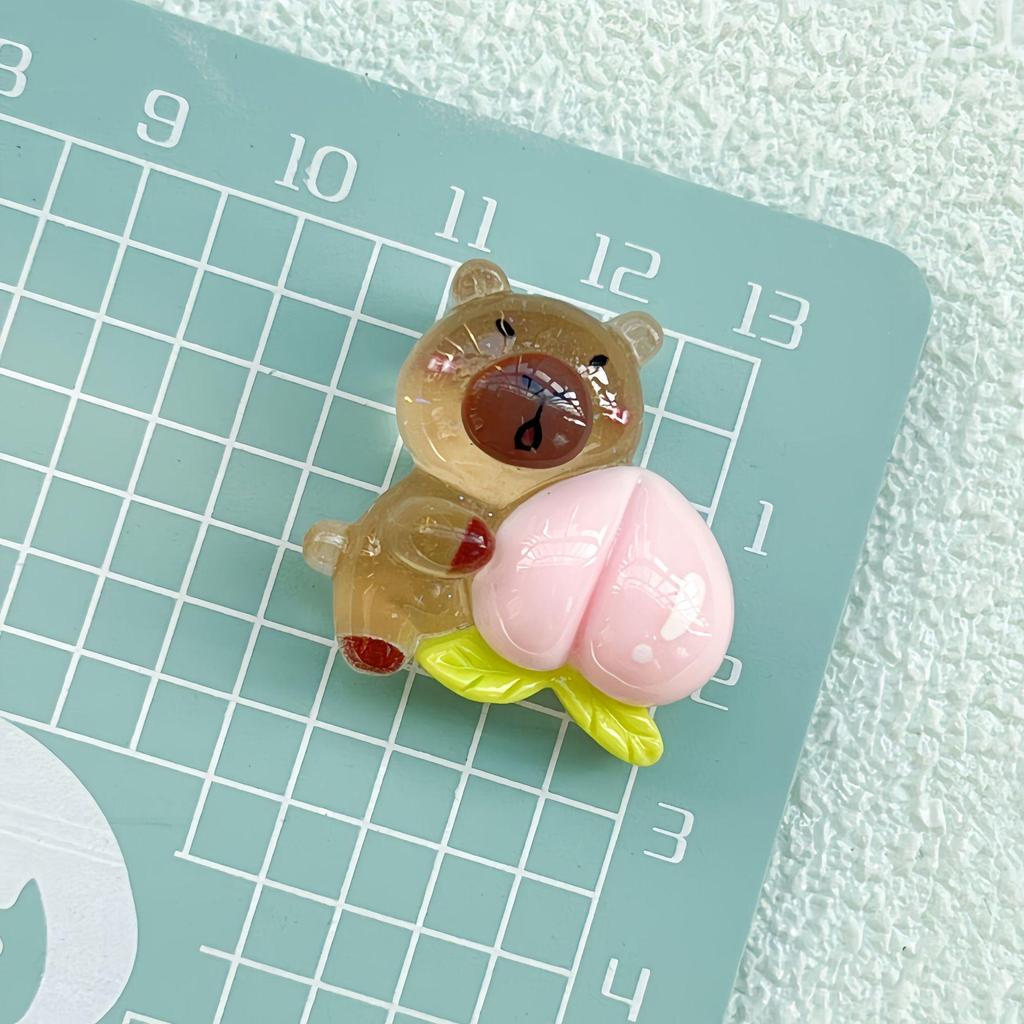 Handmade Cartoon Fruit Resin Hairpin with Luminous Surface