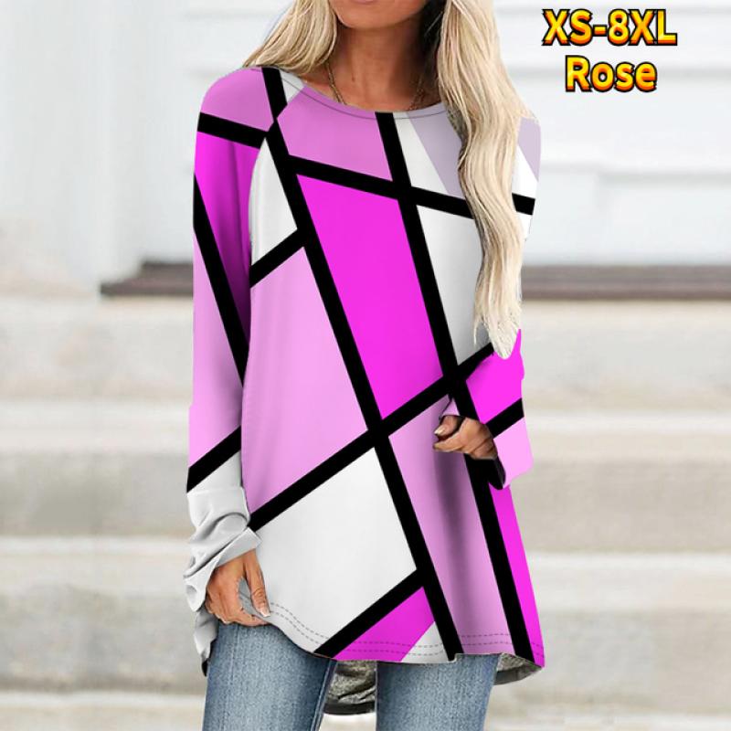 

Новинка 2024 года, осенне-зимняя женская блузка с круглым вырезом, футболка с принтом одуванчика, ретро простой стильный пуловер с длинными рукавами, футболка XXXL