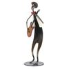 Matte Musician Sculpture Black Iron Figurine Statues Desktop Ornament  Living Room