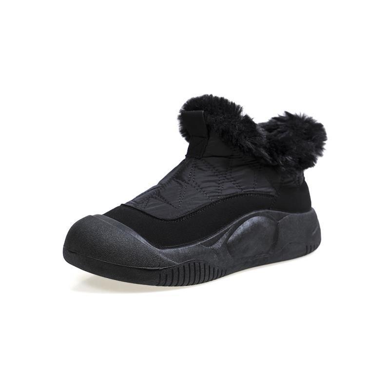 New autumn and winter thick-soled fluffy shoes, piled and thickened non-slip short boots, casual warm cotton shoes
