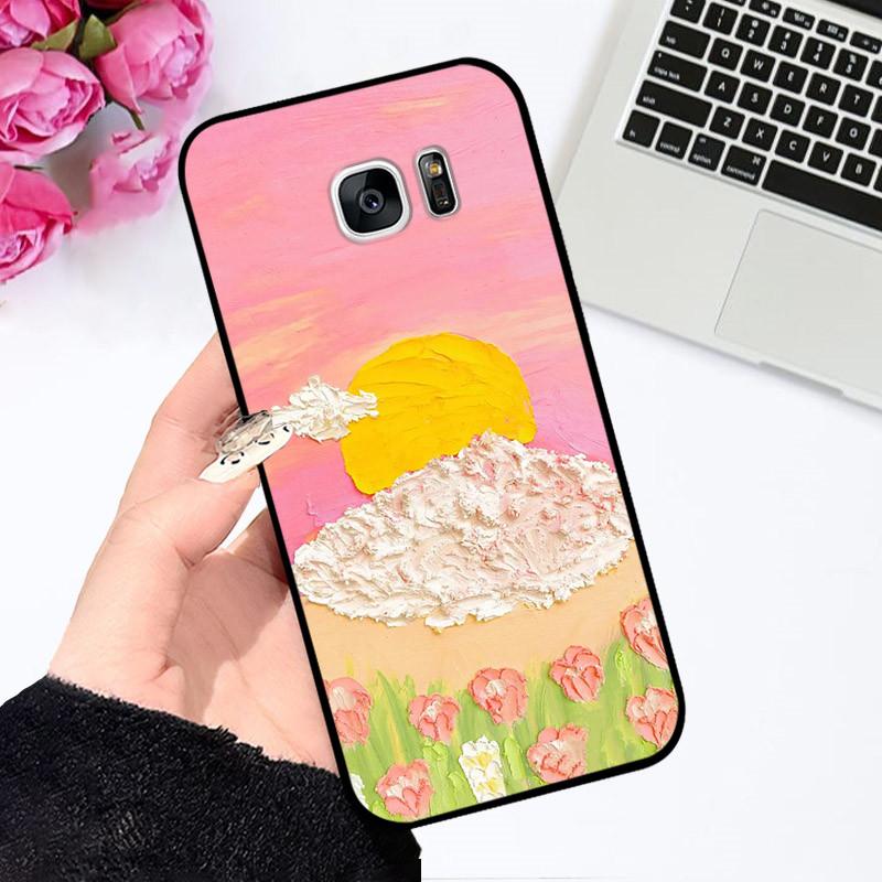 For Samsung Galaxy S7 Edge Silicone Case Astronaut Cute Soft TPU Phone Cover For Samsung Galaxy S6 S7 S 7 Edge Back Cover Bumper