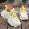 Fashion Dad Shoes Women's 2024 Spring and Autumn New Thick Bottom Mesh Casual Breathable Height Increasing Sports Shoes