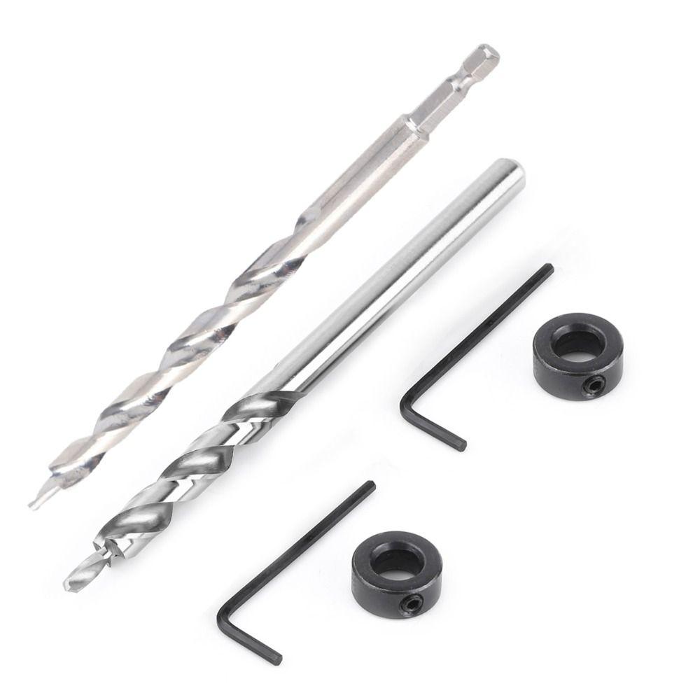2 Pcs 6.5 inch Length Pocket Hole Drill Bit Replacement Drill Bit  Manual Pocket Hole Jig System