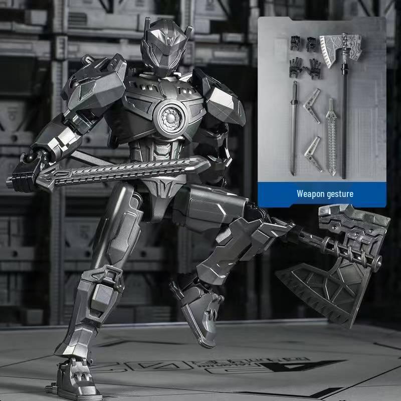 13-Joint Articulated Mecha Figure: 3D Toy Armor for Kids' Creative Assembly