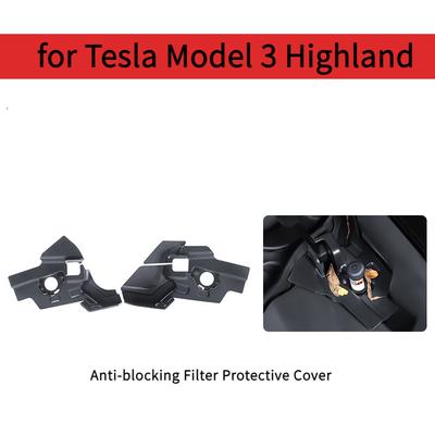 For Tesla Model 3 Highland 2024 Front Trunk Filter Anti Clogging Water Guide Grille Channel Hood Water Barrier Box Debris Filter