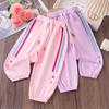 Girls' Summer Cropped Thin Mosquito Proof Loose Casual Pants for Girls To Wear Outside In Summer