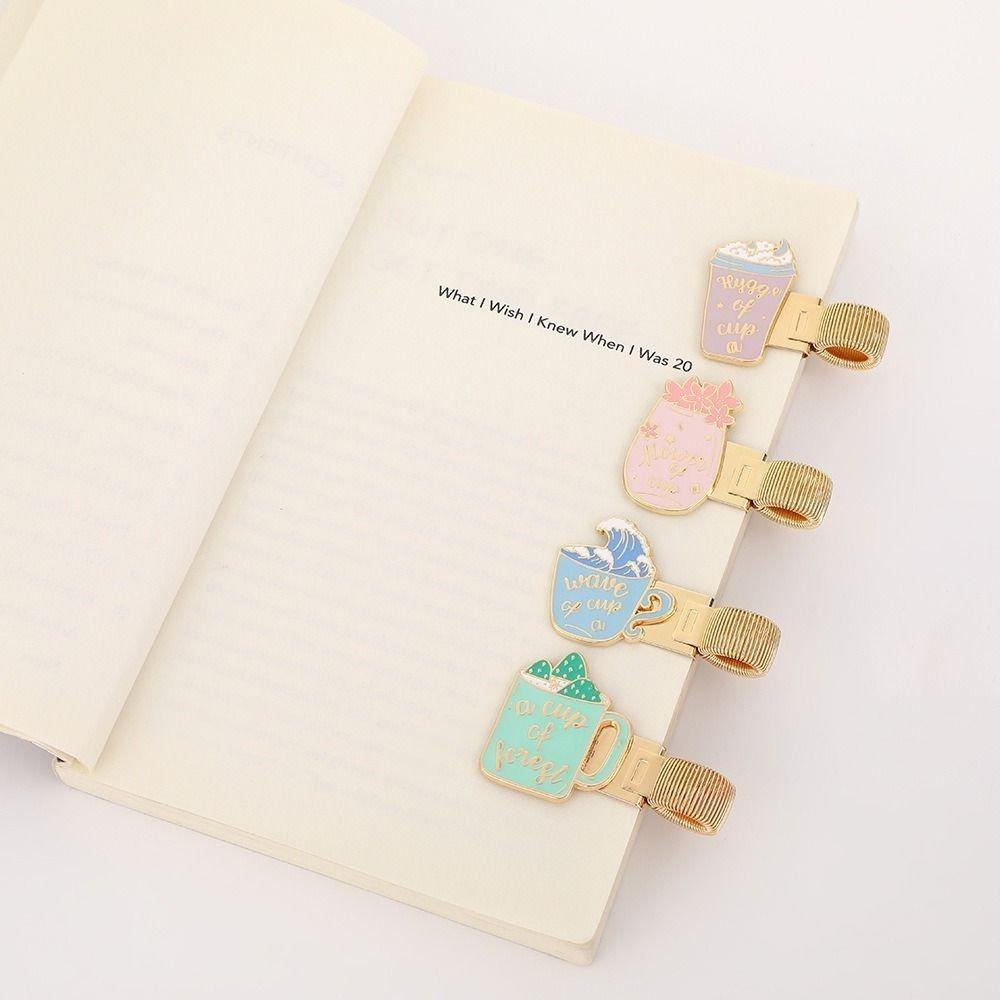 Retro Pen Clip Cartoon Journal Clip Portable Paper Fix Clips School