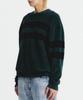 JUAN HOMME Color Block Hairy Knit (Deep Green)