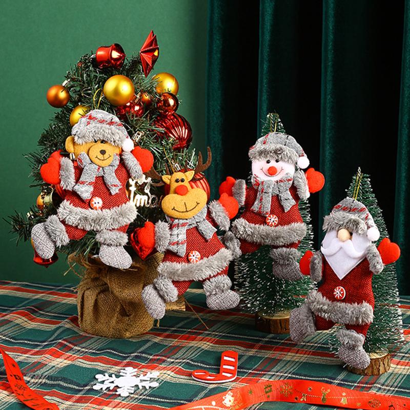 Christmas Doll Decoration 2025 Christmas Tree Hanging Pendant Ornament Xmas Party Santa Claus Snowman Pendant Decoration