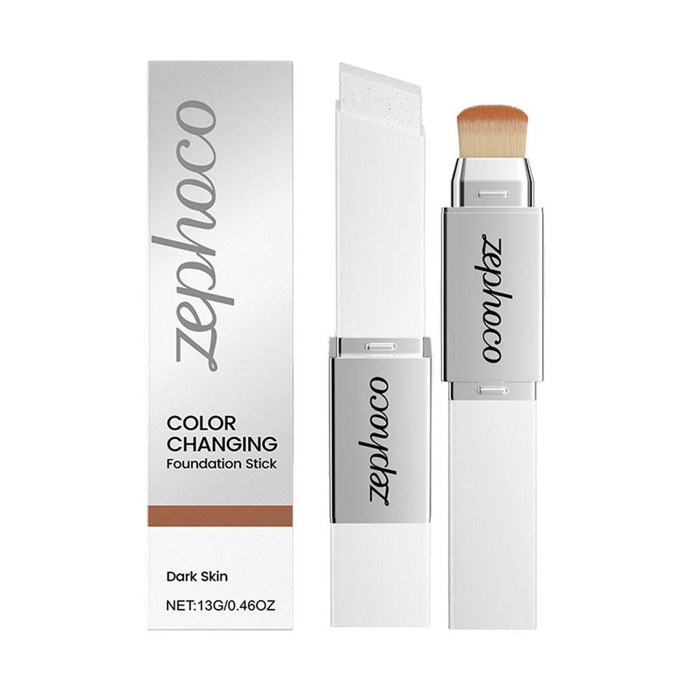 2-in-1 Color-Changing Foundation Stick Liquid Lightweight Moisturizing Brightening Foundation Color Changing For All Skin Types