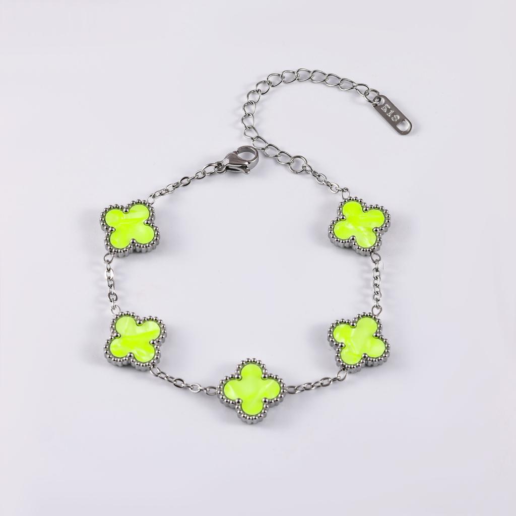 Pulseira cor trevo, joias da moda e modernas, acessórios de alta qualidade