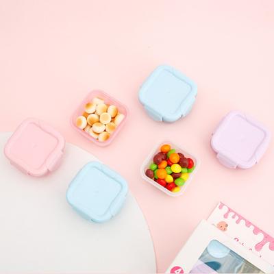 Contenitore per alimenti trasparente visibile da 60 ml con coperchio a prova di perdite, mini contenitore per alimenti resistente al calore, accessori da cucina