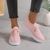 Trendy and Minimalist Single Shoes 2024 New Mesh Breathable Korean Version Versatile and Comfortable Women's Vulcanized Shoes