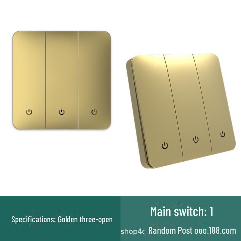 "Panou Comutator Basculant Wireless RF cu Control Dual cu Instalare Fără Lipire"