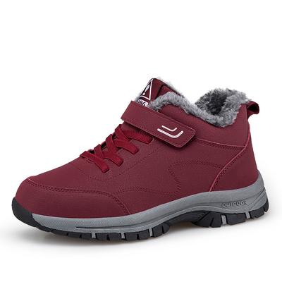 Große Größe Winter-Baumwollschuhe Schneestiefel Kurzstiefel Mitteldick Samt Warm Gehen Schuhe