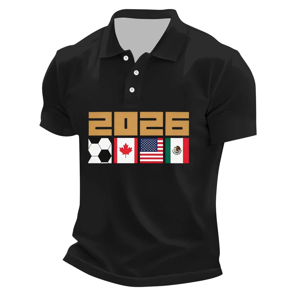 Men's Casual Soccer Print Quick Dry Lightweight Mesh Breathable Short Sleeve Crew Neck T-Shirt for Sports and Outdoor Activities