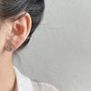 Simple Luxury Snowflake Zircon Stud Earrings Fashionable Chic Dazzle Jewelry