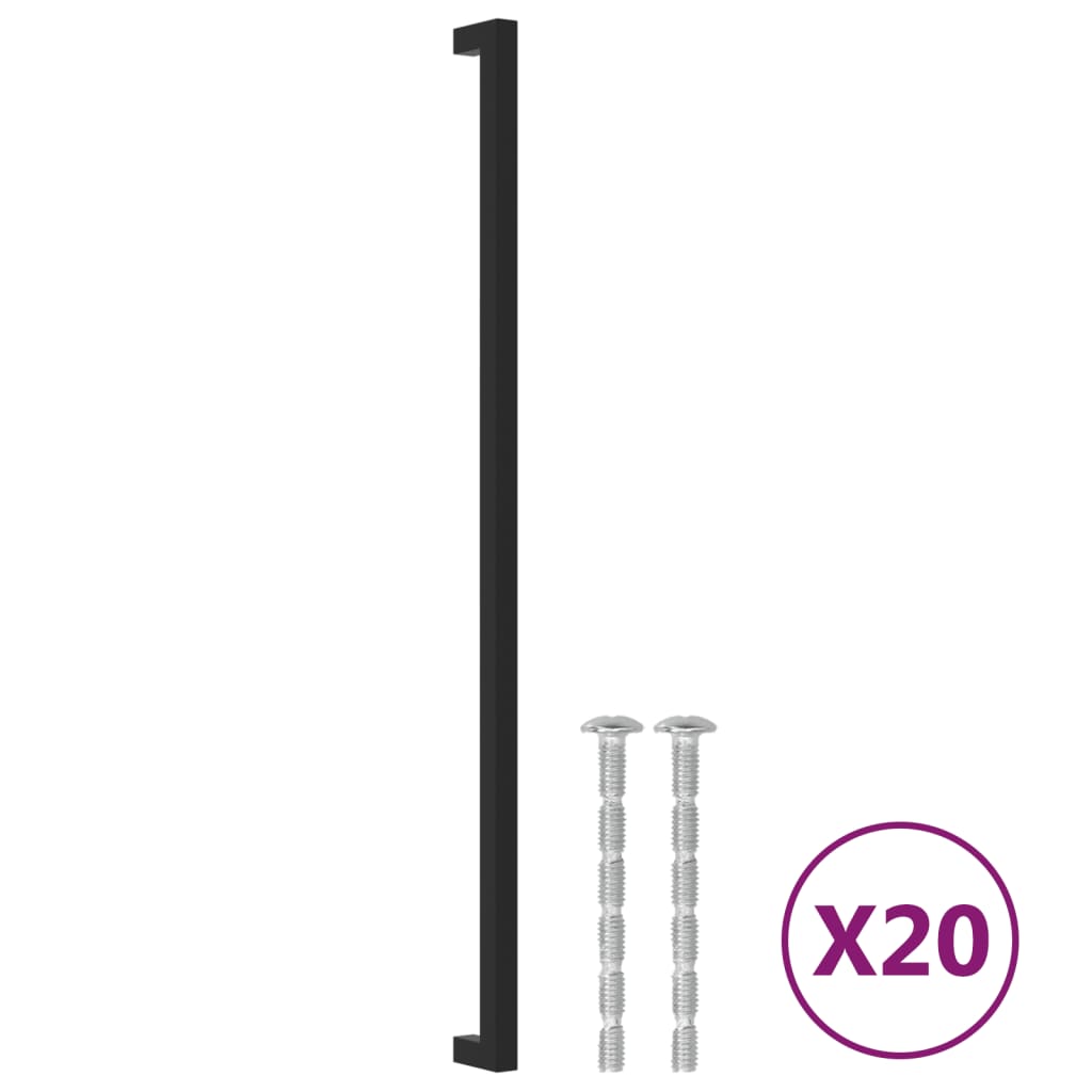 Furniture Handles 20 pcs Black 480 mm Stainless Steel