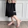Yuzhihao Summer Women's Chunky Heel Sandals - Casual Solid Color Beach Slip-ons