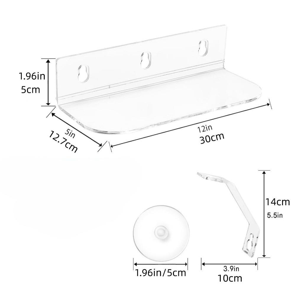 12x5 Inch Size Acrylic Plant Shelf Window Shelf Set