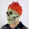 Máscara de caveira de chamas de terror, zumbi, motoqueiro fantasma, máscara de demônio, acessórios para festa de carnaval de Halloween