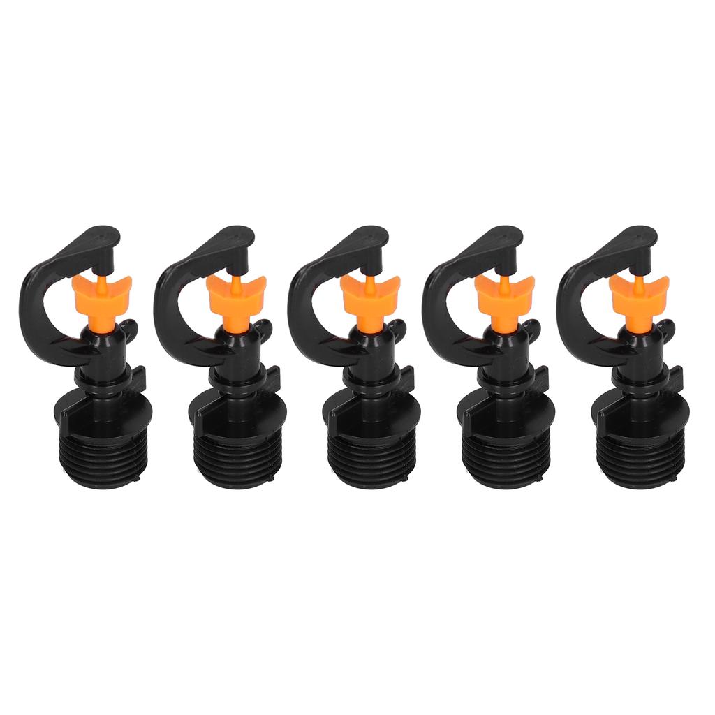 5PCS G1 2 Male Thread Rotating Sprinkler Head Misting Nozzle for Garden Irrigation Accessories