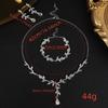 Elegant Women's Crystal Jewelry Set: Necklace, Earrings, Bracelet for Evening Dress