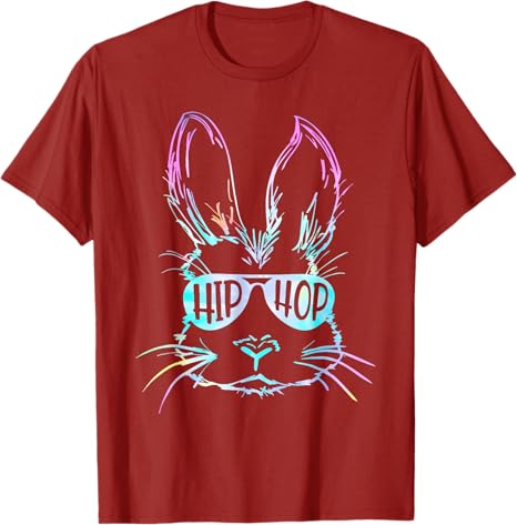 Hip Hop Happy Easter Bunny Face With Sunglasses Men Boy Tshirt Humor Funny Rock Streetwear Clothes Novelty Gift Y2k Saying Tee